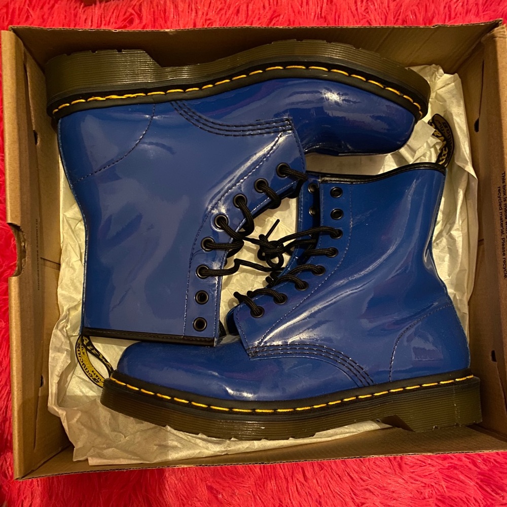 Electric blue dr martins!!